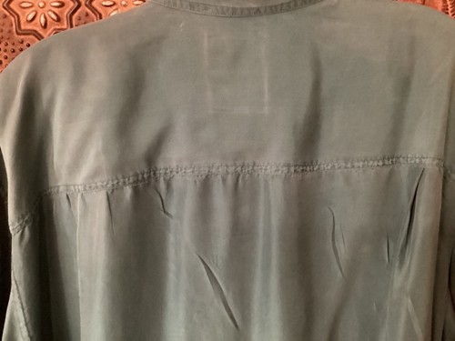 1 Vintage 100% seta anni 90 S/manica antracite disponibile solo 52”Cx32”L taglia large - Foto 10 di 11