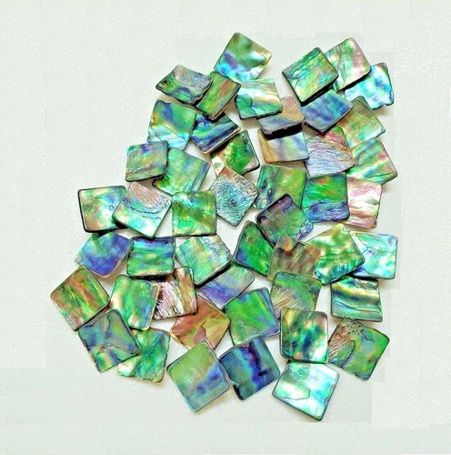 Square Abalone Shell Button Metal Shank Shirt Dress Coat Jacket Sewing Art Craft - Picture 5 of 31