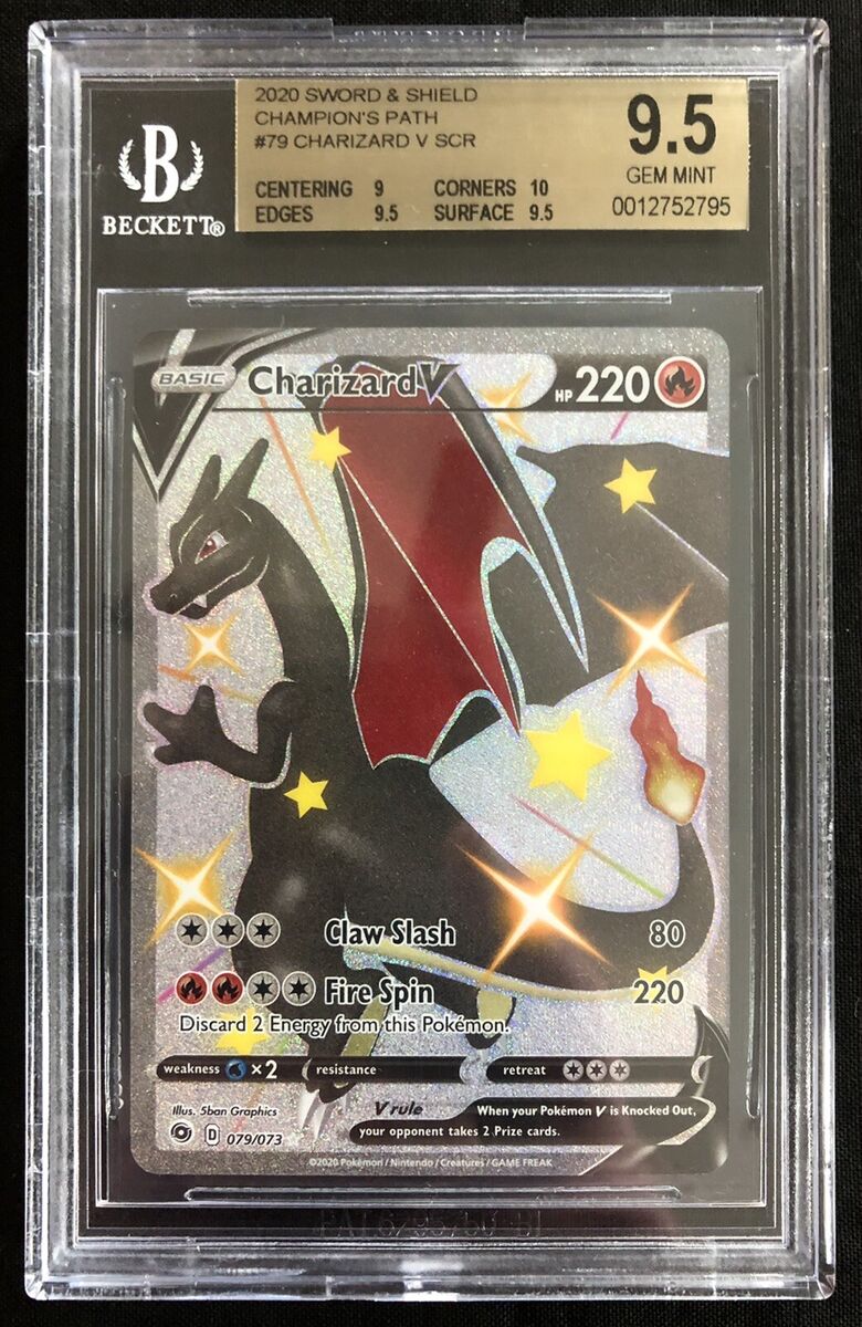 POKEMON Champions Path CHARIZARD V SHINY SCR 79/73 BGS 9.5 POKEMON Champions Path CHARIZARD V SHINY SCR 79/73 BGS 9.5