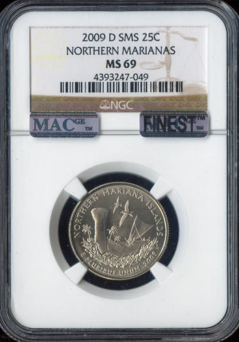 2009-D Northern Marianas Quarter NGC MS69 SMS Quality