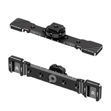 Dual Head Hot Shoe Extension Bracket Stabilizer Metal Camera Cage For Micro DSLR
