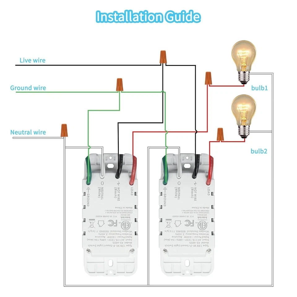 Smart WiFi Light Switch 2 Gang Compatible With Alexa Google & SmartThings - Image 2 of 4
