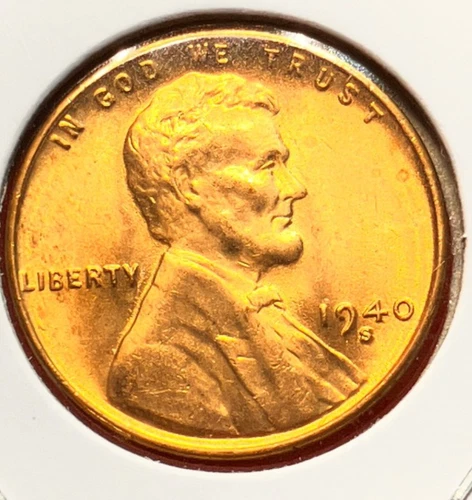 1940-S Lincoln Wheat Cent Penny GEM RED BU From an Original Bank Roll