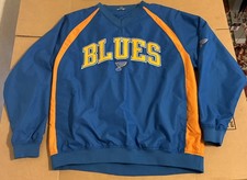 St. Louis Blues NHL Blue Pullover Jacket Wind...