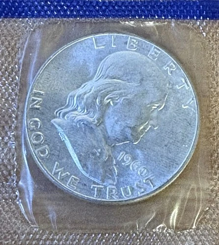 1960 Franklin Half Dollar UNC 90% Silver