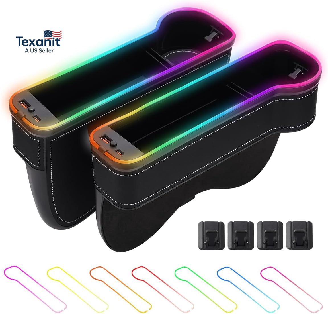 Backseat Car Seat Gap Filler with Storage