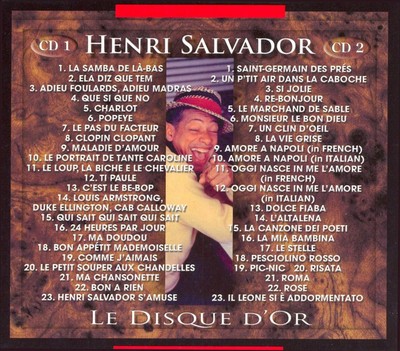 HENRI SALVADOR - LE DISQUE D'OR NEW CD
