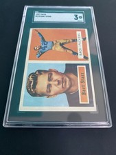 1957 Topps Bart Starr ROOKIE #119 Green Bay Packers SGC 3 Graded Card . rookie card picture