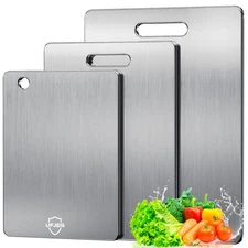 UFJEG Titanium Cutting Board Set of 3, Titanium Cutting Boards for Kitchen, N...