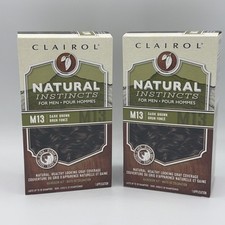 CLAIROL Natural Instincts For Men M13 DARK BROWN Haircolor Kit 2 boxes