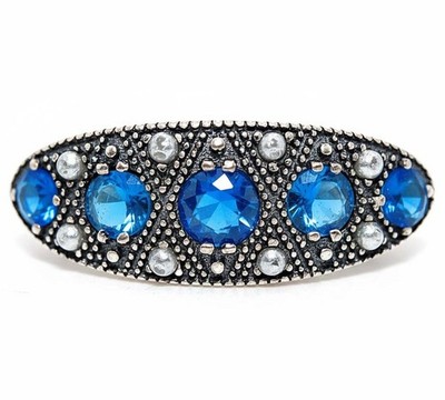 2 kt wärmebehandelter Kyanit 925 Sterlingsilber Art Deco Stil Ring Größe 6,7,8 ca4