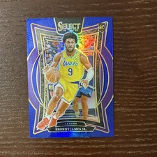 Panini Select Bronny James Jr. Los Angeles Lakers Blue Rookie Card #90 2024-25