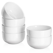 DOWAN 10 OZ Small Bowls, Ice Cream Bowls - 4.25" Ceramic 10 oz, Soft white