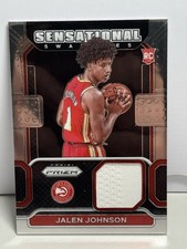 Jalen Johnson 2021-22 Panini Prizm Sensational Swatches Rookie RC #SW-JJO Hawks 