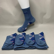 Bombas Unisex Running Quarter Socks 4 Pair Pack Slate Blue Size S M L New