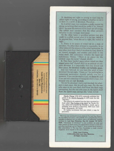 Devotion or Devotions by Charles Finney & Keith Green Last Days Ministries - Picture 2 of 2