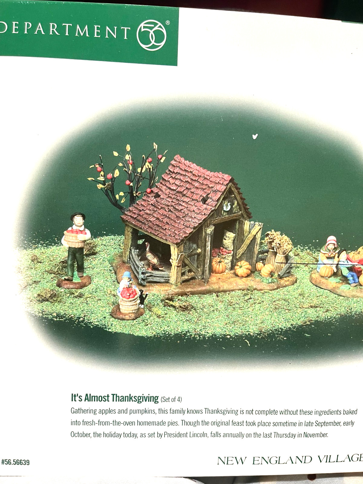 Department 56 It’s Almost Thanksgiving 4 Pcs. New England Village #56639