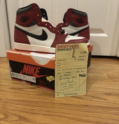 Jordan 1 Lost and Found Chicago Men's Sneakers - Size 10.5 - Brand New