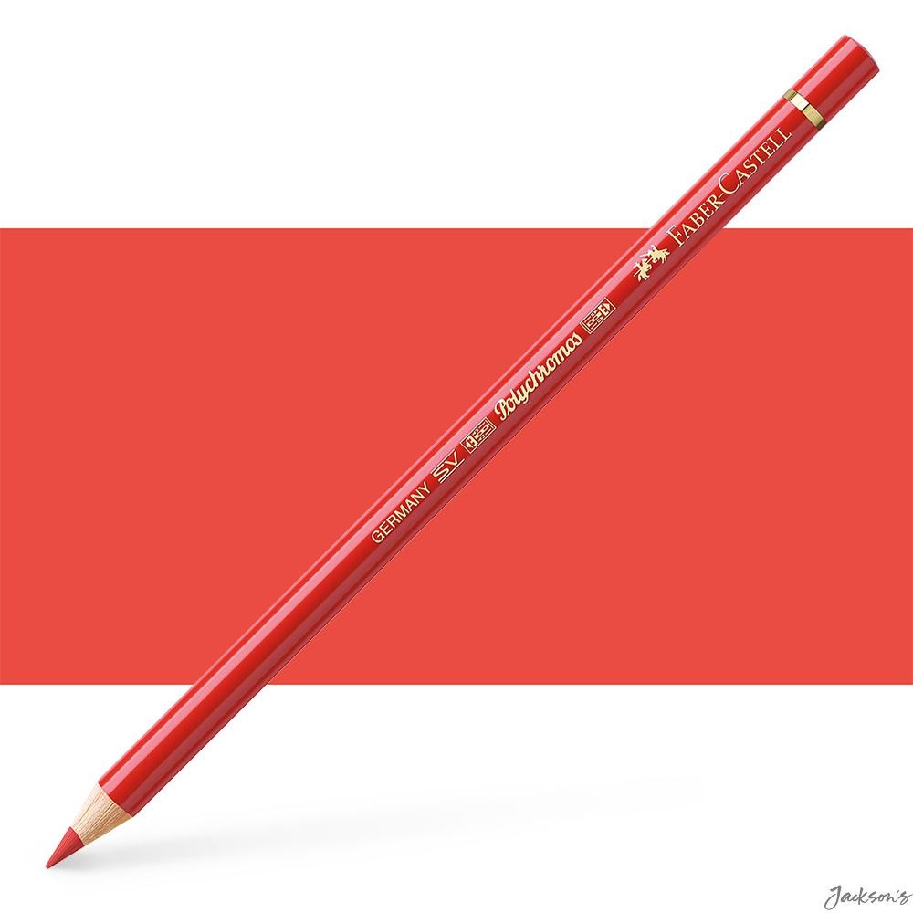 Faber-Castell Polychromos Colour Pencil Cedar Wood Scarlet Red For Artists