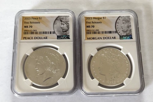 2023 Peace and Morgan Dollars First Releases MS70 NGC