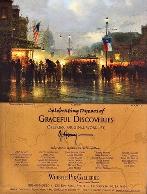 2005 G. HARVEY Art Gallery Exhibit Cowhands On Congress 1-Pg Magazine PRINT AD