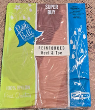 Petite Belle Cinnamon 10 Nylons Reinforced Heel/Toe Vintage Woolworth OS - NEW