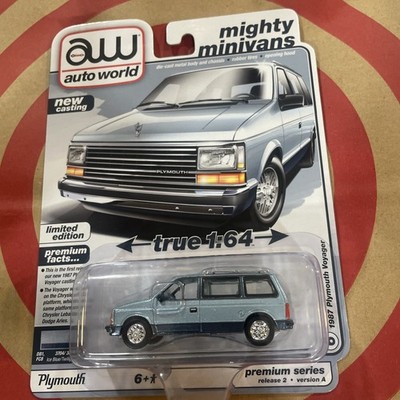 Auto World 1987 Plymouth Voyager Ice Blue Twilight Blue New Casting Version A