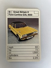 Ace Trump Card Game-Cars Ford Cortina GXL 1600 1970's