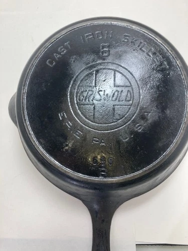 Griswold #6 Cast Iron Skillet 699 B  Large Block Logo Erie Pa. USA