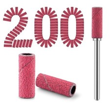 200 piezas brocas para clavos pequeñas bandas de lijado con broca de mandril de 3,1 mm, mini 