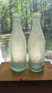 Pair Straight Sided Coca Cola From Dallas Texas Soda Bottles