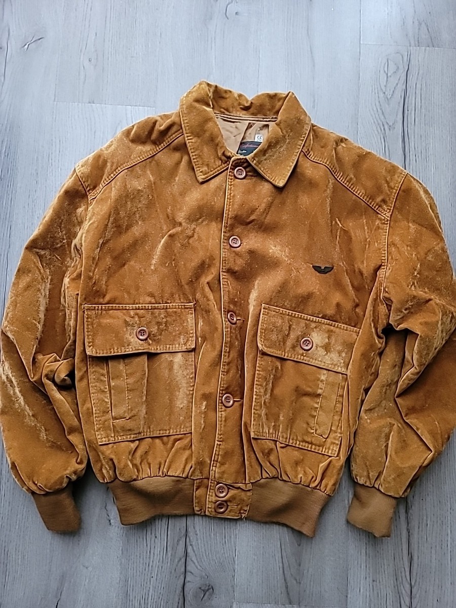ジャケット・アウター 90s Italian Vintage Brown Suede Jacket Vintage RGA Italy Faux Suede Bomber Jacket Men's Size IT56 Brown