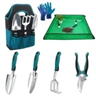 Gardening Tool Set with Repotting Mat, 7Piece Kit & HeavyDuty Bag