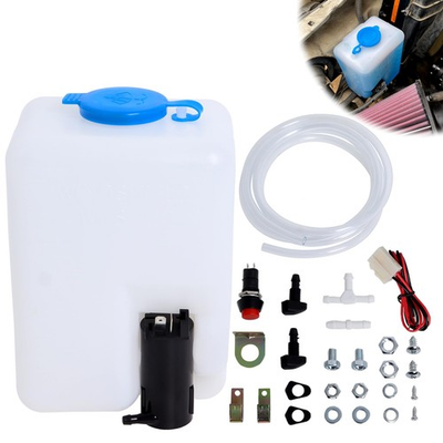 #ad #ad 12V Car Windshield Washer Pump Universal Reservoir Kit 99300 Fluid Rese... $22.28
