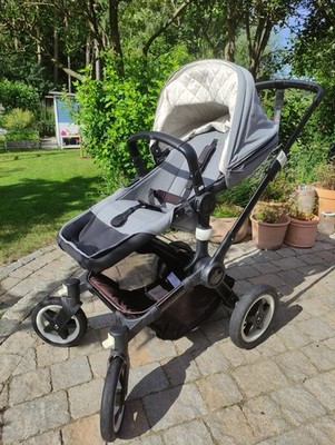 Bugaboo Buffalo Kinderwagen, Grey Melange mit Baby-Liegewanne und Regenverdeck