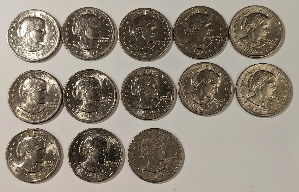 Circulated Silver 1979 Susan B Anthony Dollars (1979-1981, 1999