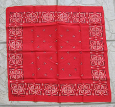 Vtg 60s Wamcraft Bandana Red RN 14193 Unused NOS 21x22