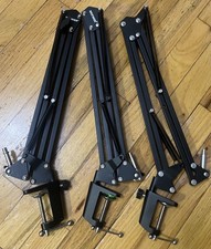 3 Microphone Arm Stand, Suspension Boom Scissor Mic Arm Stand Mic Adapters-