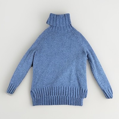 Patagonia Knit Turtleneck Sweater Womens XS Blue Off Country Roll Neck Hiking