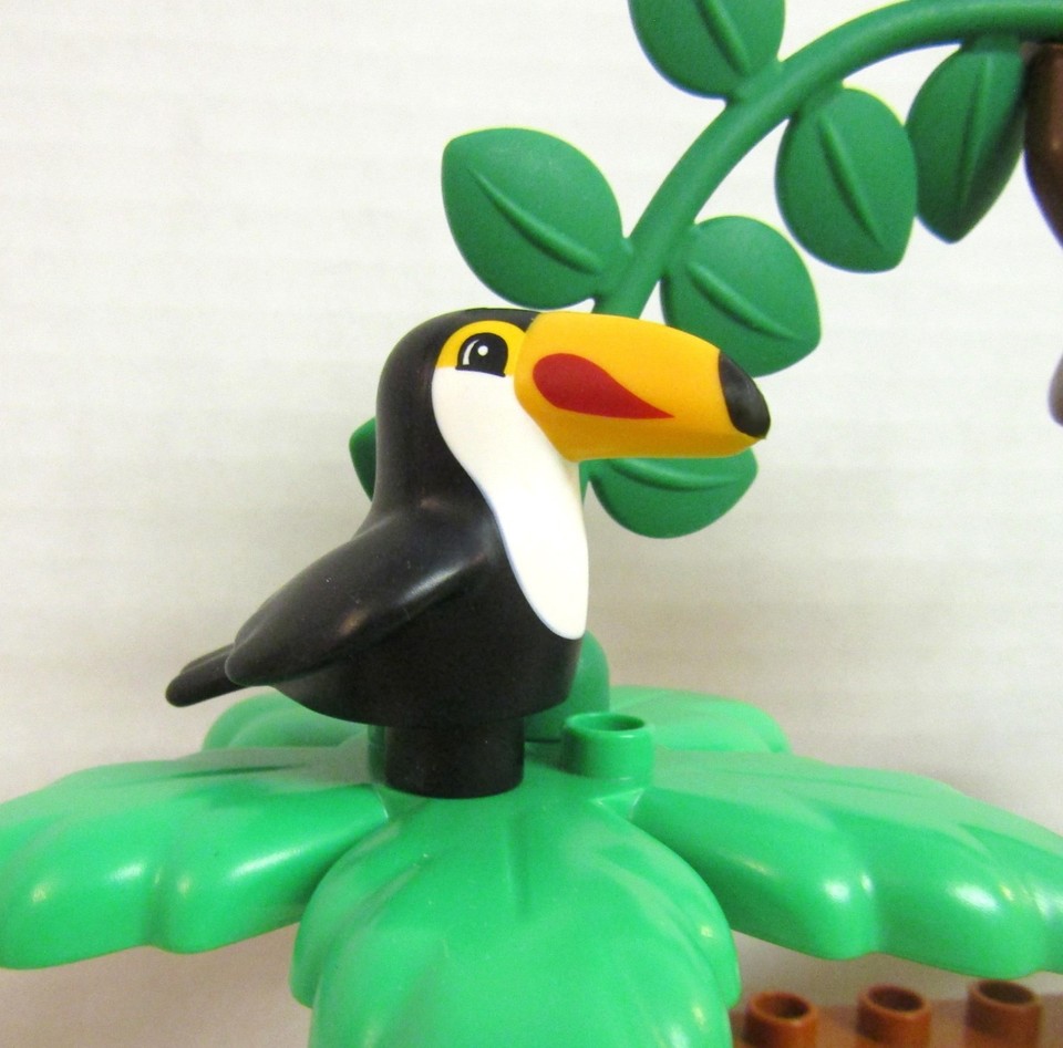 DUPLO Jungle Treehouse Monkey Toucan Hippo Crocodiles Palm Trees Blue