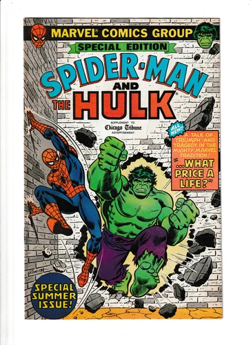 Vintage Marvel Special Edition Tribune Comic Book Spider-Man and The Hulk 1980