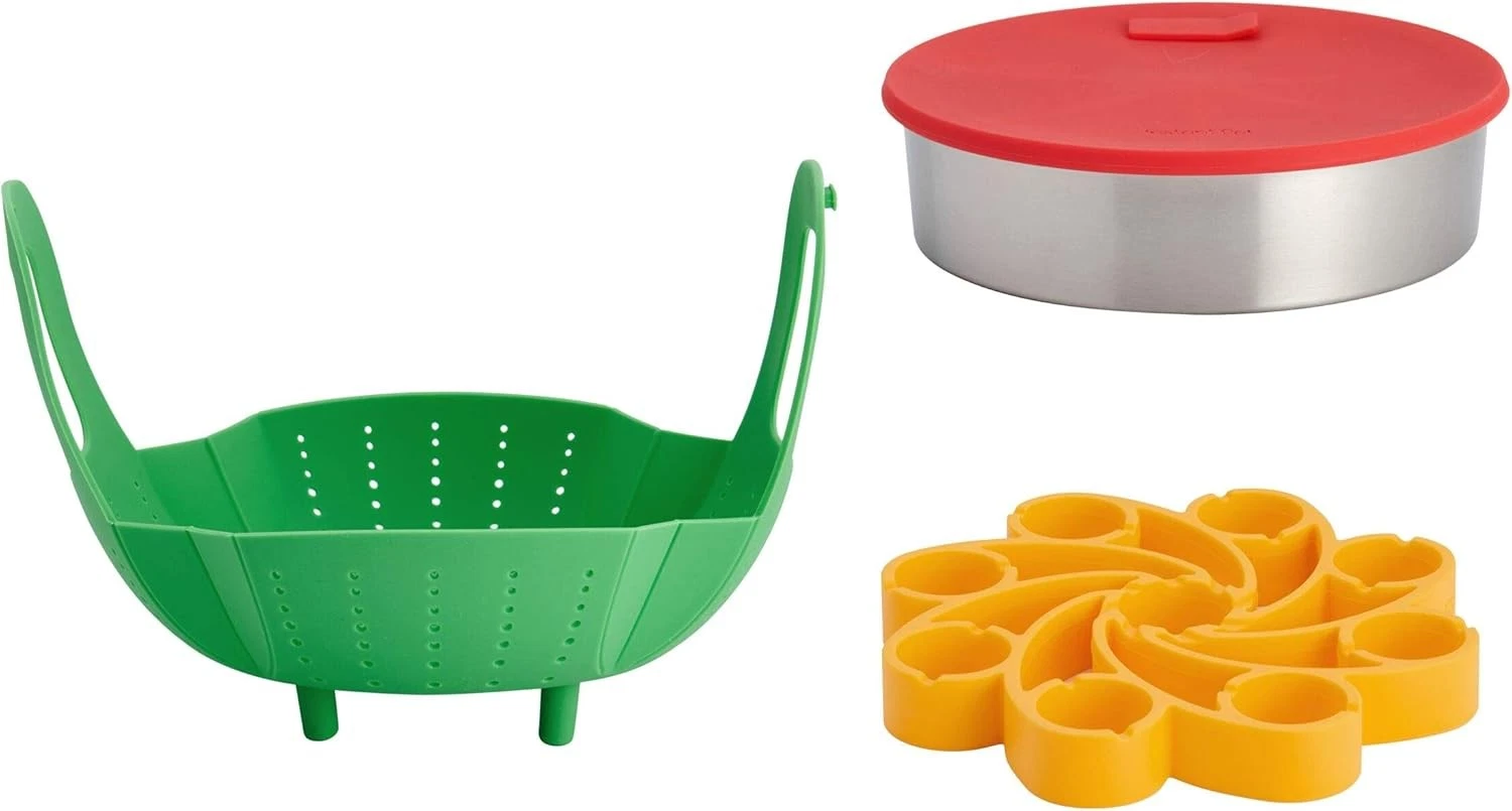 Instant Pot 3-Piece Cooking Accessory Set Steamer Basket Egg Rack Divider6Qt 8Qt
