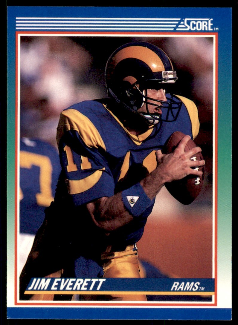1990 Score Jim Everett Los Angeles Rams #4