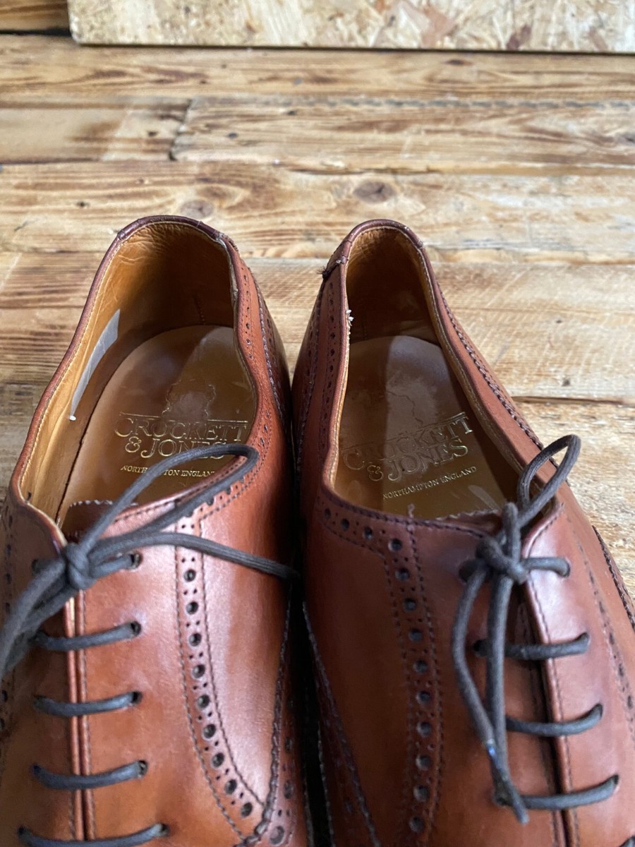 Crockett and Jones Canterbury Brown wingtip shoes, Oxford UK Crockett and Jones Canterbury Brown wingtip shoes, Oxford UK
