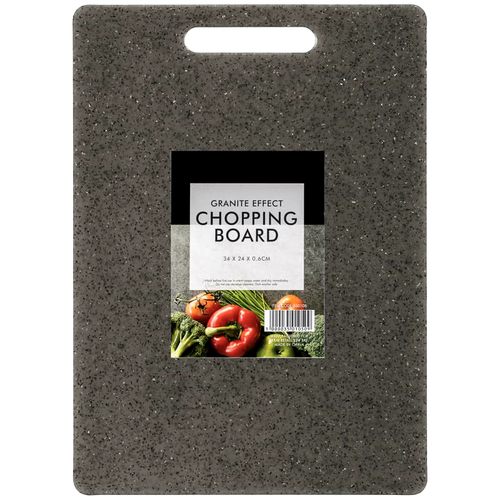 Black Chopping Board Granite Effect Non-Slip Surface Plastic 34 x 24cm - Picture 3 of 3