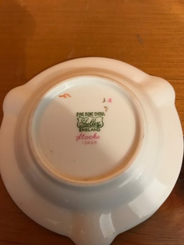 Shelley Fine Bone China England Floral Small Ashtray Excellent 13428 Stocks - Picture 2 of 2