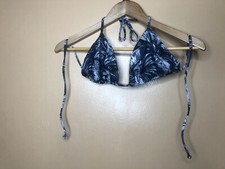 Women Girls Swimsuit Bikini Top Black Floral Print