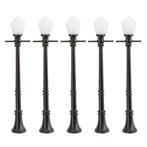 5pcs LCX04 Model Railway Lamppost lamps Street Lights O Scale LEDs - Picture 6 of 12