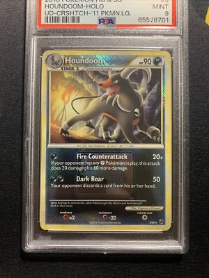 PSA 9 Houndoom 5/90 -Crosshatch Promo Pokémon Card- Pokémon League