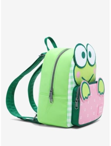 Loungefly Keroppi 3D Gingham Mini Backpack NWT - Picture 2 of 8